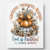 Grateful Thankful Blessed Fotoplaat (Voorkant)