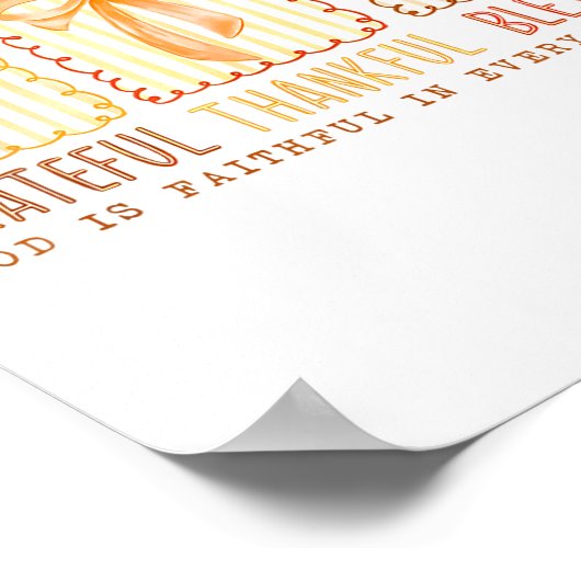 Grateful Thankful Blessed God's Faithful Christian Poster (Hoek)