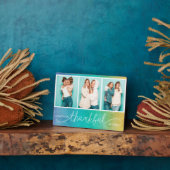 Grateful Thankful Blessed Moderne Drie Foto Fotoplaat (Zijkant)