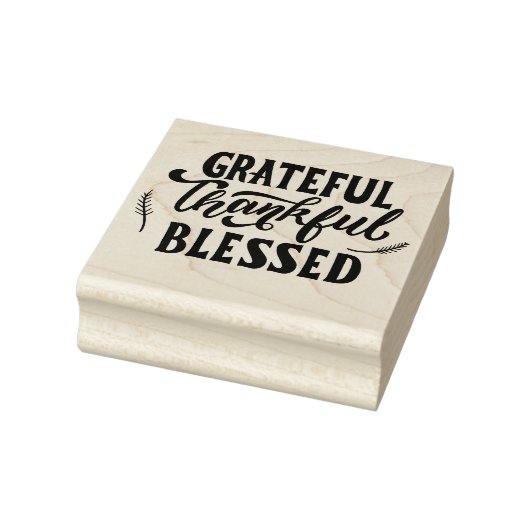 Grateful Thankful Blessed Rubberstempel (Stempel)