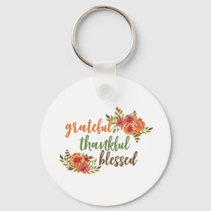 Grateful, Thankful, Blessed Sleutelhanger