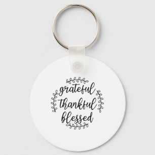 Grateful Thankful Blessed Sleutelhanger