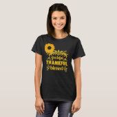Grateful, Thankful, Blessed Sunflower T-shirt (Voorkant volledig)