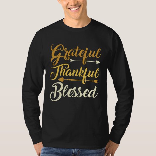 Grateful Thankful Blessed T-shirt (Voorkant)