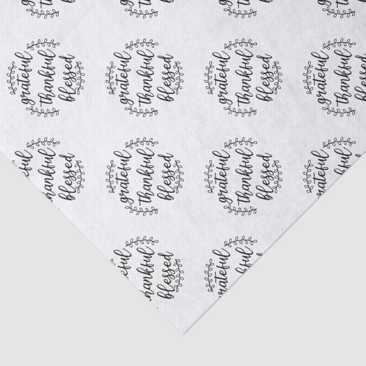 Grateful Thankful Blessed Tissuepapier (Detail)