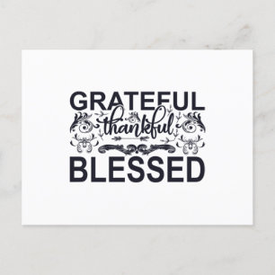 Grateful Thankful Blesses Briefkaart
