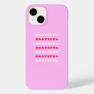 Grateful, Thankful, Gratitude Quote, Pink, Holiday Case-Mate iPhone 14 Hoesje