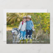 Grateful Thanksgiving Foto's Feestdagenkaart (Voorkant)