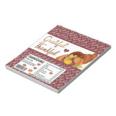 Grateful Thanksgiving Snoep Bar Wrapper Favors Notitieblok (Gedraaid)