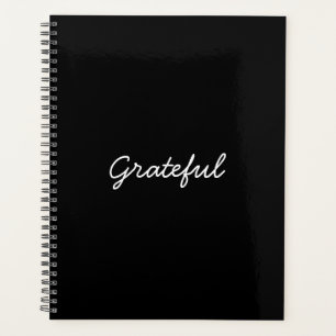 Grateful zwarte casual van het manuscripttekst of  planner
