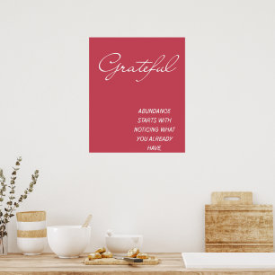 Gratige Overvloed Citatieve Muurprint Decoratie