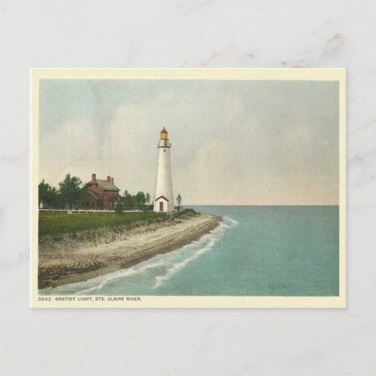 Gratiot Light Michigan Briefkaart (Voorkant)
