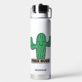Gratis aangepaste Cactus Hugs-naam Waterfles (Achterkant)