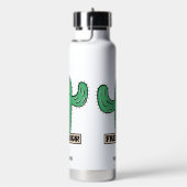 Gratis aangepaste Cactus Hugs-naam Waterfles (Rechts)
