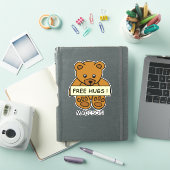 Gratis aangepaste naam Hugs Teddy Sticker (iPad Cover)