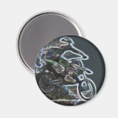 Gratis airtime, motorcross magneet (Voorkant / Achterkant)