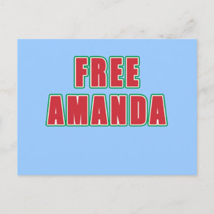 GRATIS AMANDA T-shirts, knoppen, hulzen Briefkaart