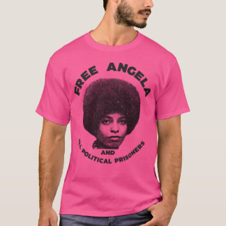 Gratis Angela Davis Burgerrechtenstrijder Tribute T-shirt