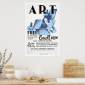 Gratis Art Classes 1936 WPA Poster (Keuken)