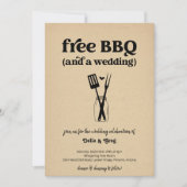 Gratis BBQ Grappige bruiloft uitnodiging (Voorkant)