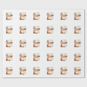 Gratis Bezem Ritten Halloween Pompoenen Schedel Vl Cadeaupapier