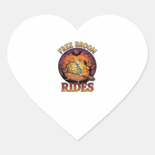 Gratis Bezem Ritten Halloween Skelet Pompoen Zwart Hart Sticker