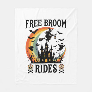 Gratis Bezemritten Halloween Heks Geheime Kasteel Fleece Deken