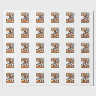 Gratis bezemritten Halloween Heks Skelet Ontwerp_1 Cadeaupapier