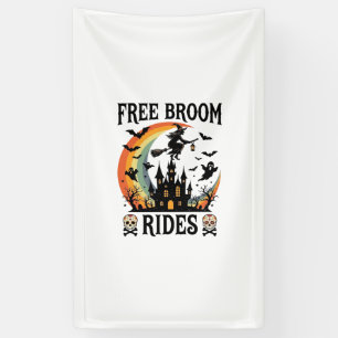 Gratis bezemritten Halloween Heksen Geheime Kastee Spandoek