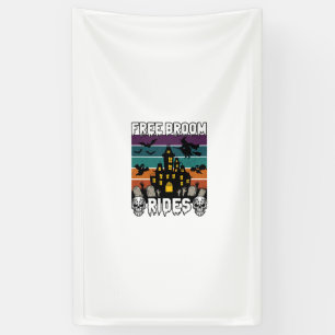 Gratis bezemritten Halloween spookhuis heks Sku Spandoek