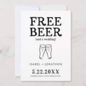 Gratis Bier Grappige Save the Date Kaart (Voorkant)