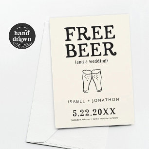 Gratis bier Grappige Save the Date Kaart