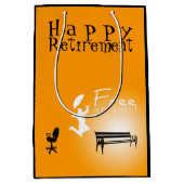 Gratis bij laatste Happy Retirement Gift-tas Medium Cadeauzakje (Voorkant)