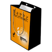 Gratis bij laatste Happy Retirement Gift-tas Medium Cadeauzakje (Achterkant Gekanteld)