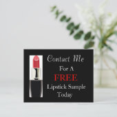 Gratis Briefkaart met lipstick (Staand voorkant)