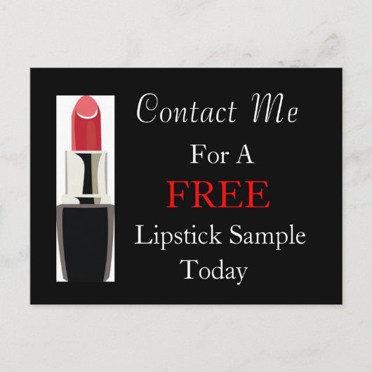 Gratis Briefkaart met lipstick (Voorkant)