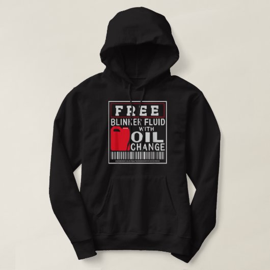 Gratis bunkervloeistof met olieverandering hoodie (Design voorkant)