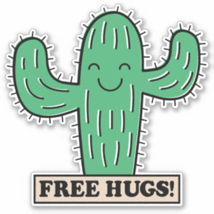 Gratis cactus knuffels sticker
