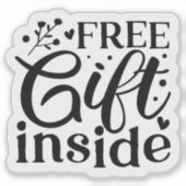 Gratis cadeau binnen sticker (Voorkant)