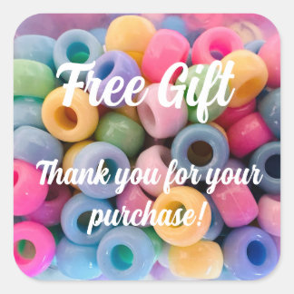 Gratis cadeau Stickers voor klanten - Pastel Beads