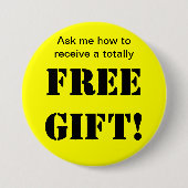 Gratis cadeauButton Ronde Button 7,6 Cm (Voorkant)