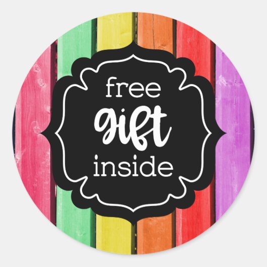 Gratis cadeaus aan de binnenkant van stickers (Voorkant)