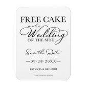Gratis Cake en een bruiloft aan de zijkant sparen Magneet (Verticaal)