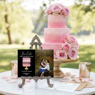 Gratis Cake Funny Modern Photo Wedding Save the Da Aankondigingskaart