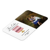 Gratis Cake Funny Modern Photo Wedding Save the Da Magneet (Linkerzijde)