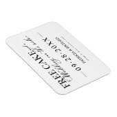 Gratis Cake Funny Wedding Save the Date Magneet (Rechterzijde)