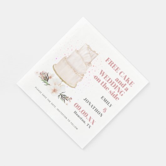 Gratis Cake Weddenschap op zijroze flauwte sparen  Servet (Hoek)