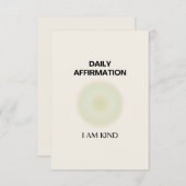 Gratis Daily Affirmation Positieve Spirituele Bedankkaart (Voorkant / Achterkant)