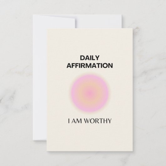 Gratis Daily Affirmation Positieve Spirituele Bedankkaart (Voorkant)