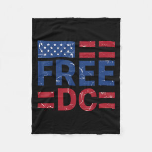 Gratis DC Patriottische Verenigde Staten Vlag Grap Fleece Deken